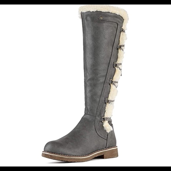DREAM PAIRS Womens Knee High Combat Boots
